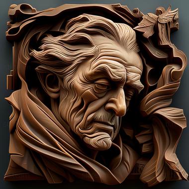 3D model Louis Frederick Bernecker American artist (STL)